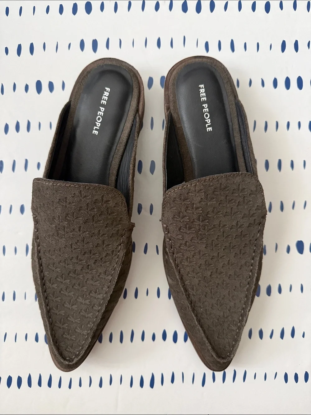 Free People Dragonfly Mocc Toe Loafers in Espresso Brown Suede